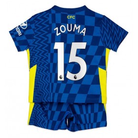 Chelsea Kurt Zouma 15 Bambino Maglia Prima 2021/2022 Manica Corta (+ Pantaloncini)